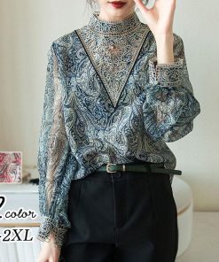 ブラウス レディース 夏 シフォン 総柄 シャツ ブラウス 半袖 トップス ブラウス 韓国風 大人 通勤 ゆったり シャツ 30代 おしゃれ 40代 50代 新作