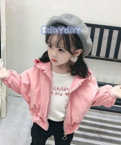 女の子 アウター ジャケット キッズ 秋服 かわいいスタイル ジッパーアウター カジュアル 可愛い 子供服 女の子 アウター 遠足 通園 90cm-140cm 全2色 通学