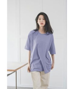 Tシャツ レディース 春夏 40代 半袖 クルーネック ニットトップス 白Tシャツ 無地 綿 ショット丈ニットソー ゆったり カットソー 大人 おしゃれ 50代 30代