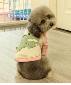 小型犬 ドッグウェア スウェット 犬服 ワニ パッチワーク ペット スウェットパーカー ドッグ 洋服 春 可愛い 秋 犬 アニマル柄