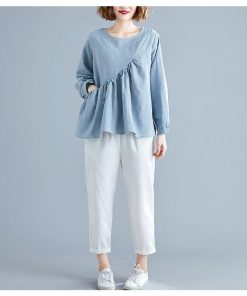 韓国風 20代 30代 新作 長袖 40代 クルーネック 無地 レディース 大きいサイズ カジュアル Tシャツ 綿 UV対策