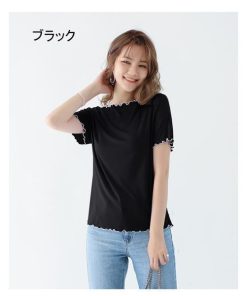 Tシャツ レディース トップス 40代 半袖 綿 春夏 カットソー 新作 大きいサイズ シンプル UVカット 韓国風 20代 おしゃれ 30代 かわいい 40代