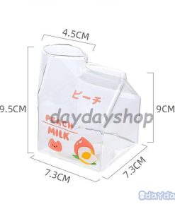 キッチン用品 グラス グリーン ミルクポット コップ 食器 ピンク パック型 キュート お茶用品 レッド イラスト イエロー フルーツ