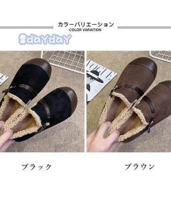 靴 モカシン フラットシューズ ぺったんこ 森ガール 楽チン レディース 冬 ムートンシューズ ムートン 裏ボアシューズ ローファー 裏ボア