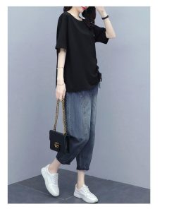 Tシャツ レディース トップス 40代 半袖 綿 春夏 カットソー 新作 大きいサイズ シンプル UVカット 韓国風 20代 おしゃれ 30代 かわいい 40代