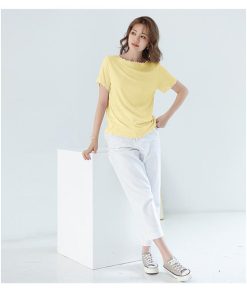 Tシャツ レディース トップス 40代 半袖 綿 春夏 カットソー 新作 大きいサイズ シンプル UVカット 韓国風 20代 おしゃれ 30代 かわいい 40代