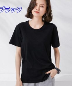 Tシャツ レディース トップス 春夏 40代 新作 半袖Tシャツ おしゃれ 韓国風 大きいサイズ きれいめ カジュアル 大人 ゆったり 20代 白 シンプル 30代 黒