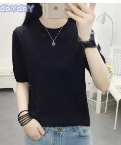 Tシャツ ニットソー レディース 春夏秋 半袖カットソー 無地Tシャツ カットソー ストレッチ オシャレゆったり トップス白 冷房対策 通勤 OL 大人 上品