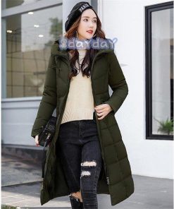 レディース ロング ダウンコート 冬 フード付き 防寒服 コート アウター 中綿ジャケット スリム