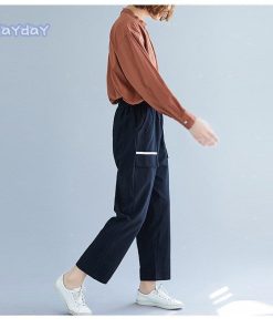 サルエルパンツ テーパードパンツ パンツ 綿麻パンツ ボトムス レディース カジュアル ポケット付き ゆったり コットン リネン コーデ 春 大きいサイズ 綿麻