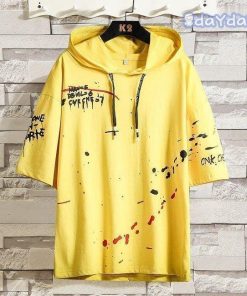 コットン 半袖Tシャツ 夏物  半袖 新品 Tシャツ トップス 春物 メンズファッション フード付きTシャツ フード付き メンズ 新作