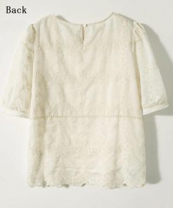 ブラウス レディース きれいめ 40代 夏 クルーネック 上品 ブラウス 白シャツ 半袖 ゆったり オシャレ 韓国風 大人 30代 Tシャツ 50代