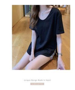 Tシャツ レディース きれいめ 40代 春夏 上品 半袖 Tシャツ ブラウス 綿 白 トップス オシャレ 韓国風 ゆったり Tシャツ 30代 50代 大きいサイズ