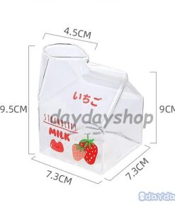 キッチン用品 グラス グリーン ミルクポット コップ 食器 ピンク パック型 キュート お茶用品 レッド イラスト イエロー フルーツ