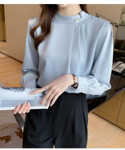 ブラウス レディース 40代 長袖 シフォン 通勤 春秋 プリーツ 大人 可愛い おしゃれ 上品 着痩せ 韓国風 大人 きれいめ