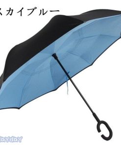 逆さ傘 さかさま傘 長傘 レディース メンズ 日傘 雨傘 晴雨兼用 UVカット 紫外線対策 ボタン手動開閉式 完全遮光 逆開き傘 オシャレ 可愛い 逆さまの傘 8本骨