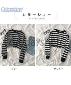 トップス スウェットトレーナー 長袖Tシャツ ゆったり お洒落 縞柄 レディース スウェットトップス トレーナー 長袖 ボーダー柄 スウェット