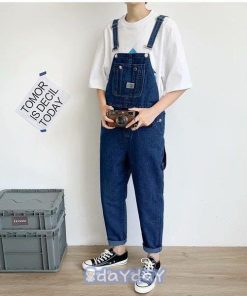 デニムオーバーオール メンズ ゆとり 無地 デニムロングパンツ オールインワン サロペット ボトムス 春夏秋 新作 お洒落 カジュアル 男性 おしゃれ 大きいサイズ