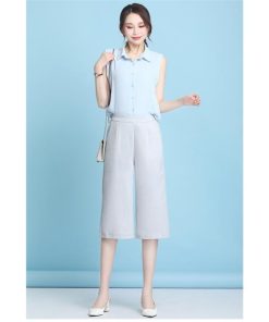 ワイドパンツ パンツ レディース 40代 春夏 綿麻 ボトムス ロングパンツ 韓国風 おしゃれ 20代 30代 50代 ゆったり 楽ちん ハイウエスト