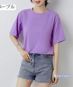 訳あり カットソー 半袖 ブラック 着痩せ トップス カラフル T-shirt ホワイト オーバーサイズ レディース 夏 定番 大きいサイズTシャツ 春 激やセール中