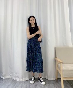 スカート 春夏 フレアスカート 40代 花柄 レディース Aラインスカート ロング丈 ハイウエスト 黒スカート ボトムス 美脚 大人 20代 可愛い 30代 韓国風