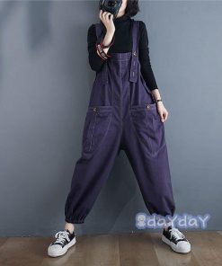 コーデュロイパンツ サロペットデニムパンツ 夏 ハイウエストパンツ サロペット ボトムス デイリー 着やせ オーバーオール 9分丈 レディース