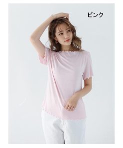 Tシャツ レディース トップス 40代 半袖 綿 春夏 カットソー 新作 大きいサイズ シンプル UVカット 韓国風 20代 おしゃれ 30代 かわいい 40代