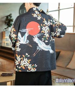 羽織 男性用 メンズ 浴衣風 甚平 着物 はおり アウター 刺繍 復古 和式 涼しい 夏服 カジュアル 夏 花火大会