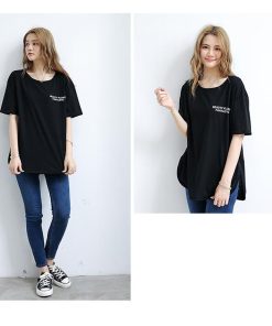 Tシャツ レディース トップス 40代 半袖 綿 春夏 新作 カットソー 新作 大きいサイズ シンプル スリット UVカット 韓国風 おしゃれ 40代 かわいい 20代 30代