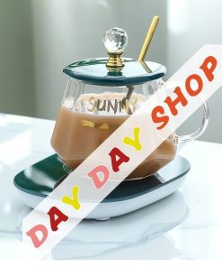 ロゴ グリーン 蓋つき コーヒーカップ コップ 可愛い マグカップ スプーン セットアイテム お茶用品 ティーカップ キッチン用品 クリア 食器