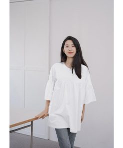 Tシャツ レディース 40代 夏 綿 トップス クルーネック 半袖 カットソー キレイめ 大きいサイズ ゆったり 韓国風 20代 40代 お洒落 おしゃれ 30代