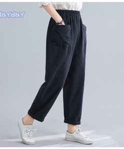 テーパードパンツ パンツ サルエルパンツ 綿麻パンツ ボトムス レディース カジュアル ポケット付き ゆったり コットン リネン 大きいサイズ 春 綿麻 コーデ