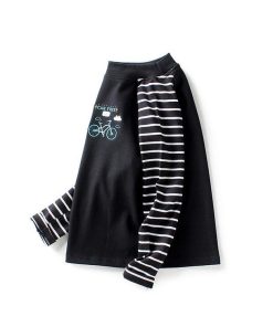 長袖Tシャツ ロンT トップス 韓国子供服 キッズ 男の子 ジュニア プリント カジュアル シンプル 保育園 幼稚園 入園 春新作 100 130 140 120 110 150