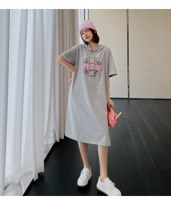 ワンピース ロンT Tシャツワンピース 40代 春夏 半袖 ロング丈 綿 ワンピース レディース 体型カバー 着痩せ 大きいサイズ ゆったり 30代 韓国風 20代