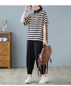 Tシャツ レディース トップス 40代 半袖 綿 ボーダー柄 春夏 カットソー 新作 大きいサイズ シンプル UVカット 韓国風 20代 30代 40代 かわいい おしゃれ