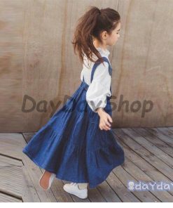 サスペンダーワンピース 春 ワンピース オーバーオール 夏 ジュニア 子供ドレス キッズ 子供服 女の子 デニムワンピース