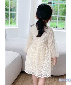 子供服 ワンピース 韓国子供服 女の子 キッズ 春 長袖 レースワンピース チュール 子供ドレス Dress 子ども服 ベビー服 お姫様 可愛い カジュアル おしゃれ 新品