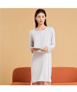 韓国風 パジャマ ゆったり 女性 寝間着 春秋 長袖 綿 レディース ルームウェア 部屋着 大きいサイズ ワンピースパジャマ