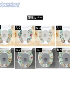 フタカバー 便座カバー 便座クッショントイレカバー 足元マット 洗える 防臭 貼る 吸着 便座カバー おしゃれ　選べる4種 トイレマット 消臭 トイレ用品