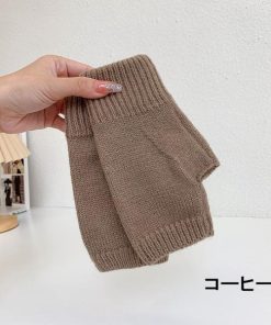 指切り手袋 レディース 指なし 冬 ふわふわ 防寒 10色 あったか おしゃれ ニット 暖かい ハンドウォーマー