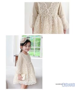 子供服 ワンピース 韓国子供服 女の子 キッズ 春 長袖 レースワンピース チュール 子供ドレス Dress 子ども服 ベビー服 お姫様 可愛い カジュアル おしゃれ 新品