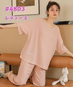 ルームウェア レディース 夏 半袖 パジャマ 綿 ゆったり ロングパンツ 上下セット 可愛い 寝巻き セットアップ 女性 寝間着 部屋着 韓国風 プレゼント
