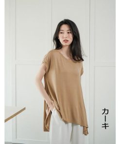 Tシャツ レディース 夏 綿 全7色 半袖 クルーネック カットソー トップス シンプル 透けない おしゃれ コーデ UVカット きれいめ 20代 30代 40代 フレア