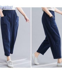 テーパードパンツ パンツ サルエルパンツ 綿麻パンツ ボトムス レディース カジュアル ポケット付き ゆったり コットン リネン 大きいサイズ 春 綿麻 コーデ