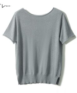 40代 レディース ゆったり 薄手 大人 30代 半袖Tシャツ ショット丈Tシャツ Tシャツ おしゃれ ニット 50代 半袖トップス 夏新作