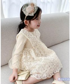 子供服 ワンピース 韓国子供服 女の子 キッズ 春 長袖 レースワンピース チュール 子供ドレス Dress 子ども服 ベビー服 お姫様 可愛い カジュアル おしゃれ 新品