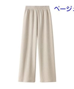 ワイドパンツ パンツ レディース 40代 秋冬 ボトムス ロングパンツ 韓国風 おしゃれ 20代 30代 50代 楽ちん ゆったり ハイウエスト あったか