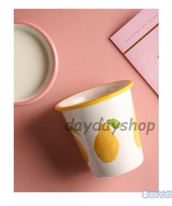 コーヒーカップ お茶用品 洋ナシ 果実 食器 リンゴ ティーカップ マグカップ ピンク コップ レトロ 果物 キッチン用品 ホワイト