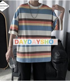 メンズ 5分丈袖Tシャツ クルーネック 色切り替え 半袖Tシャツ カットソー 半袖 ゆったり サマーTシャツ 五分丈袖 ボーダー柄 夏Tシャツ Tシャツ