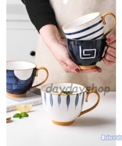 食器 カフェ お茶用品 ホワイト ボーダー 和風 ティーカップ ネイビー マグカップ コーヒーカップ ブルー キッチン用品 和柄